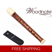 Woodnote 16.5 cm/6.5 inche Wood GrainKnob Gold/Ivory Garklein Recorder Piccolo-Baroque